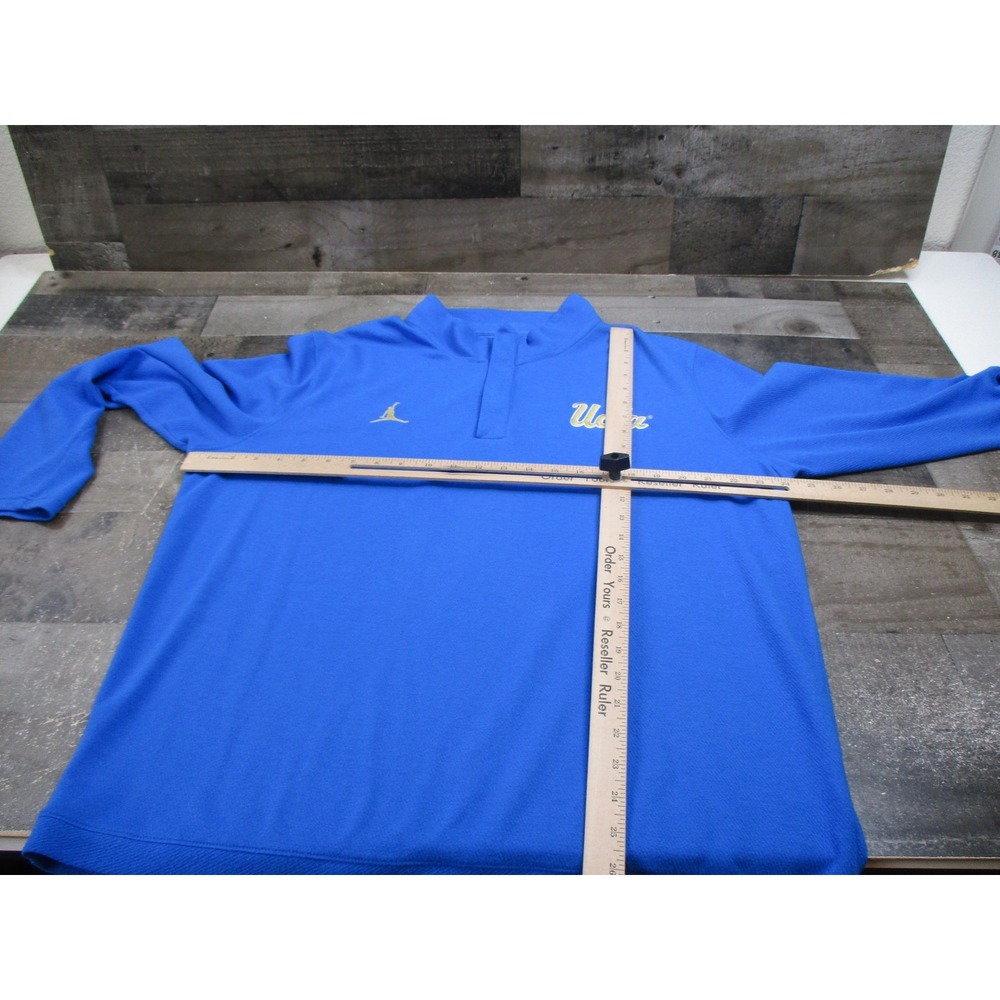 UCLA Bruins Sweatshirt Mens XL Blue NCAA Team Issued Air Jordan 1/4 Zip Pullover - Picture 7 of 13
